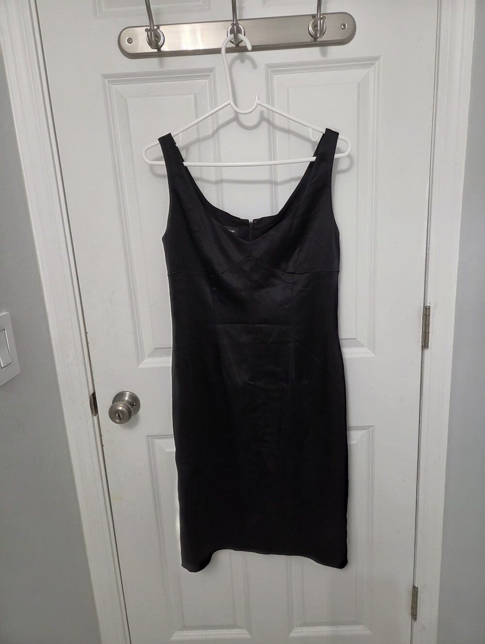 Jones New York Womens Black Sleeveless Midi Sheath Dress Size 8